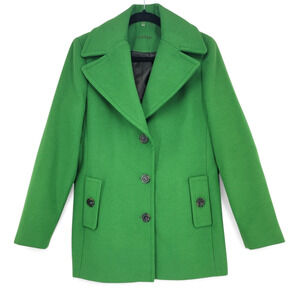 Calvin Klein‎ Pea Coat Green Size 10 | Preppy Fall Winter Classic